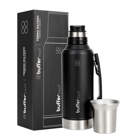 Termo Mate Set Matero Buffer 1,2L Acero Inox + Vaso y Tapa-0