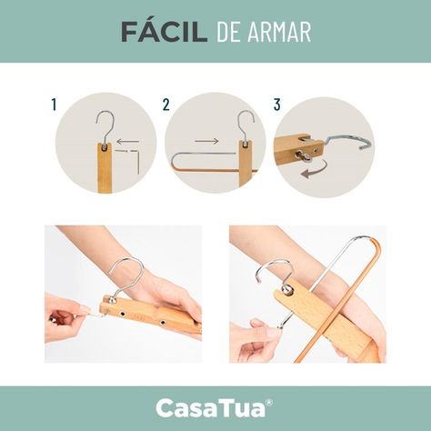 Colgador de Pantalones Ropa Ganchos 5 en 1 Antideslizante-4
