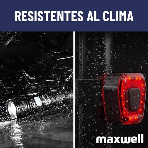 Luz Bicicleta Set Delantera +Trasera Usb Impermeable Maxwell-6