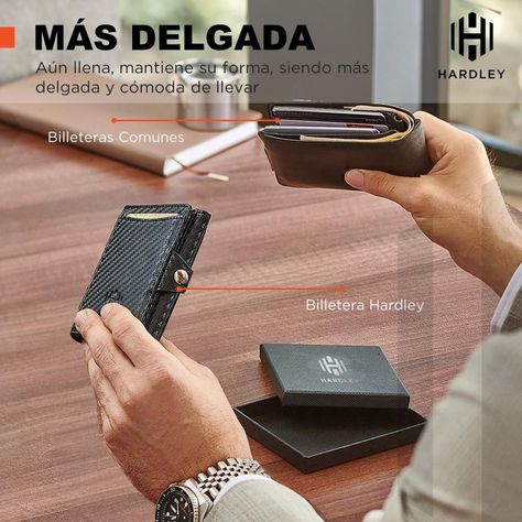 Billetera Hombre 100% Cuero Hardley Tarjetero Proteccion Rfid -5