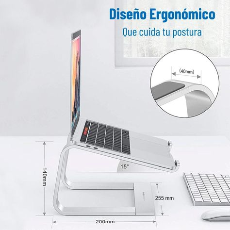 Soporte Notebook Base Aluminio Mac Macbook Notebook Linkon-1
