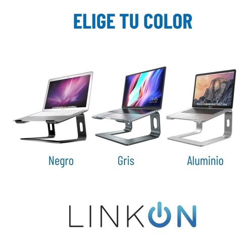 Soporte Notebook Base Aluminio Mac Macbook Notebook Linkon-6