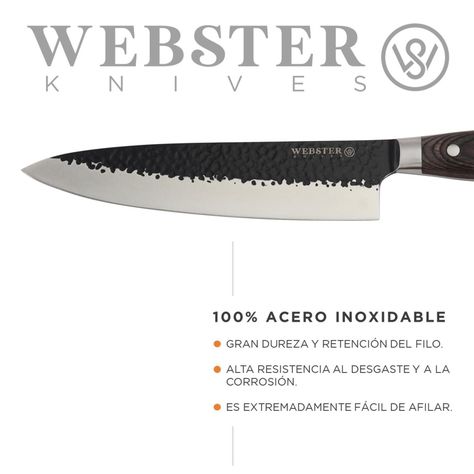 Cuchillo Acero Premium Parrillero Cocina Chef Asado Martillado Silver-2