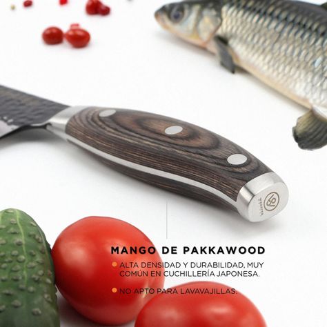 Cuchillo Acero Premium Parrillero Cocina Chef Asado Martillado Silver-4