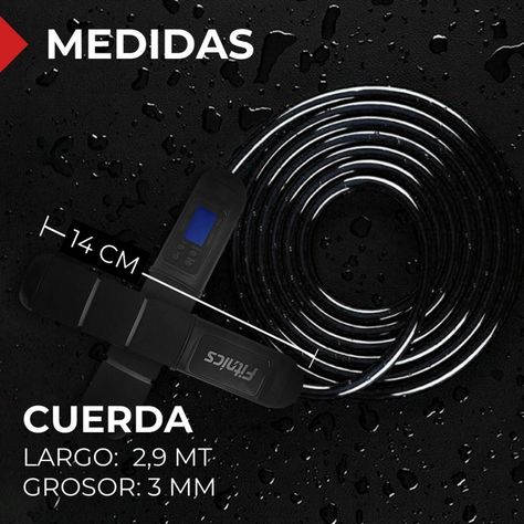 Cuerda Saltar con Contador Digital Fitnics Cardio Crossfit-6