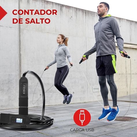 Cuerda Saltar con Contador Digital Fitnics Cardio Crossfit-1