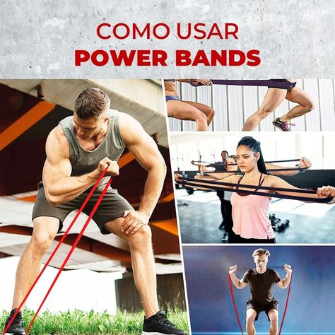 Bandas Elasticas Power Bands Resistencia Fitnics Set 4 Latex-1
