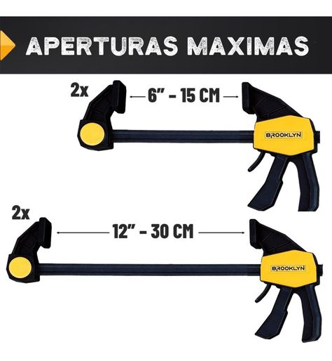 Prensas Sargento Rapida Set x4 de 12 - 6 Pulgadas Brooklyn Amarillo-1