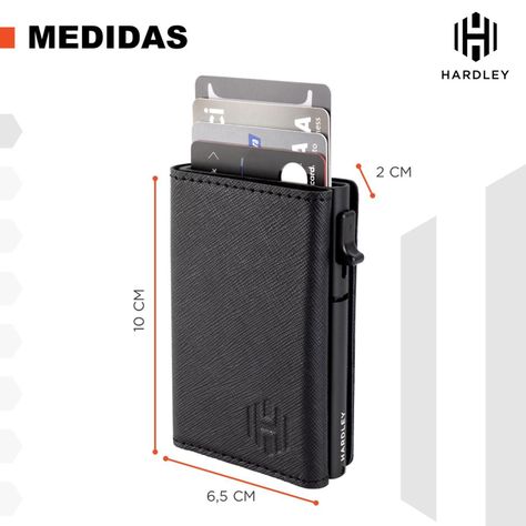 Billetera Hombre De Cuero Hardley Tarjetero Protección Rfid-8