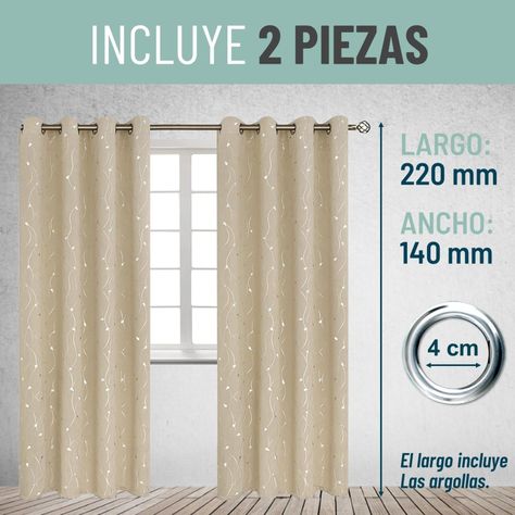 Cortina Blackout 95%, Son 2 Paños De 140x220cm CasaTua-4