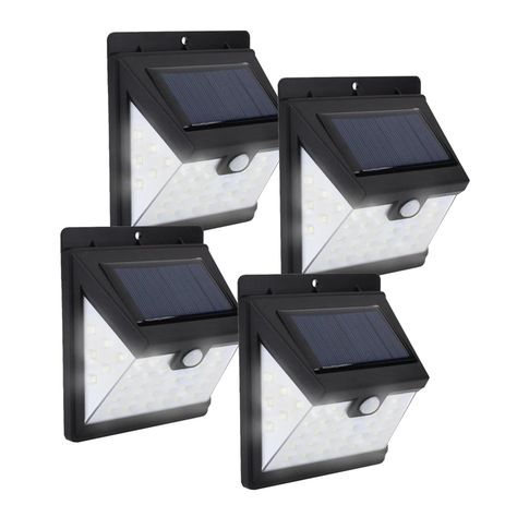Foco Reflector Solar Maxwell Led Exterior Pared Luz Fria-0