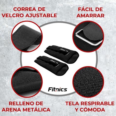 Pesas De Tobillo Tobillera Muñeca Set 2 de 1kg C/u Total 2kg-1