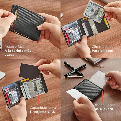 Billetera 100% Cuero Hombre Bloqueo Rfid Tarjetero Hardley-1