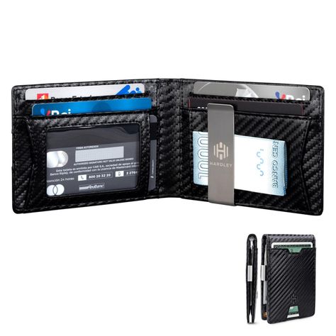 Billetera 100% Cuero Hombre Bloqueo Rfid Tarjetero Hardley-0