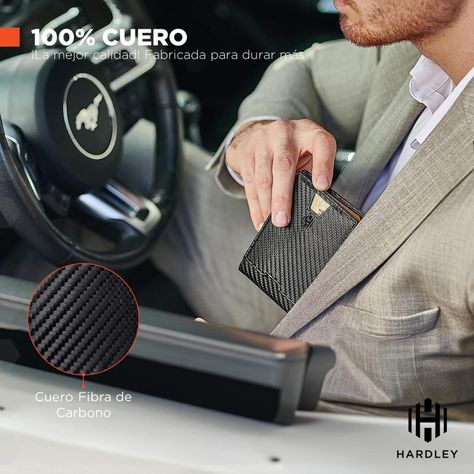 Billetera 100% Cuero Hombre Bloqueo Rfid Tarjetero Hardley-2