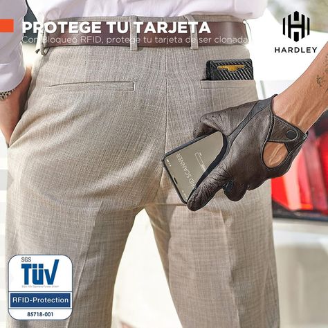 Billetera 100% Cuero Hombre Bloqueo Rfid Tarjetero Hardley-3