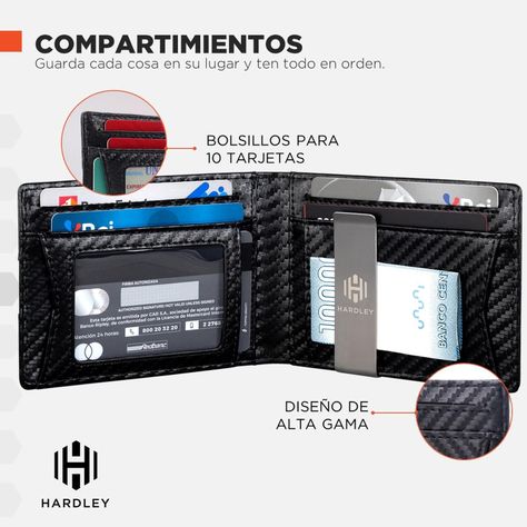 Billetera 100% Cuero Hombre Bloqueo Rfid Tarjetero Hardley-4