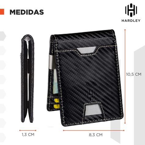 Billetera 100% Cuero Hombre Bloqueo Rfid Tarjetero Hardley-7