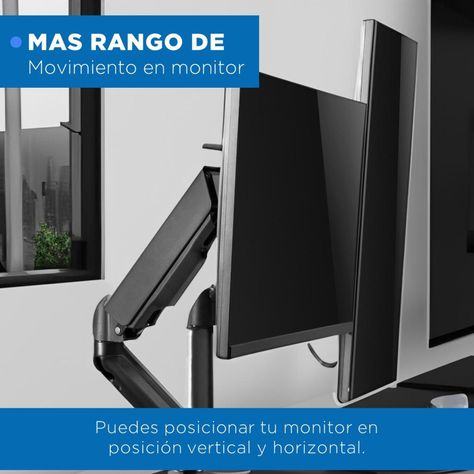 Brazo Soporte Doble Para 2 Monitores Linkon Escritorio Gas-6
