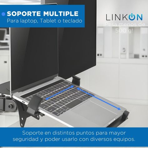 Soporte Brazo Doble Monitor Notebook Linkon Escritorio Lujo-3