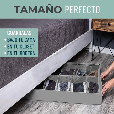 Organizador Zapatos Bajo Cama Almacenamiento Zapatero 24 Pares-3