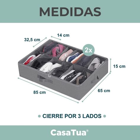Organizador Zapatos Bajo Cama Almacenamiento Zapatero 24 Pares-4