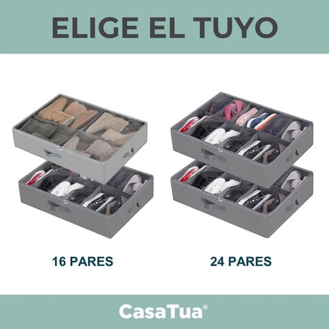 Organizador Zapatos Bajo Cama Almacenamiento Zapatero 24 Pares-6