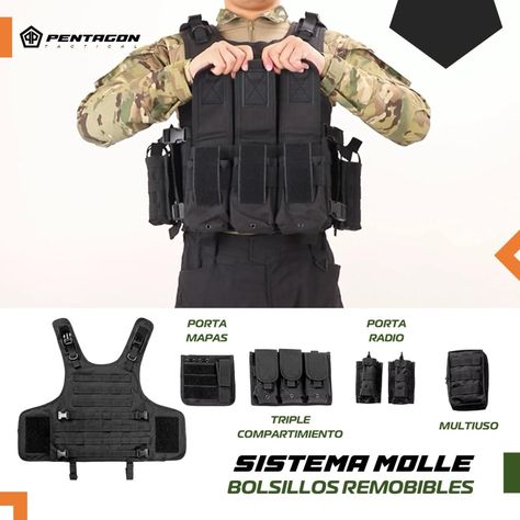 Chaleco Tactico Militar Pentagon Airsoft Combate Asalto-3