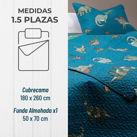 Cubrecama Cobertor Quilt Niño Niña +funda Almohada 1,5 Plaza-2