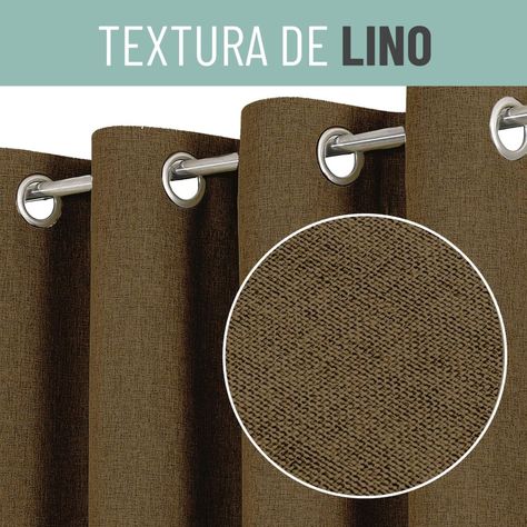 Cortina Blackout 100% 2 Paños de 140x220cm Text Lino-6
