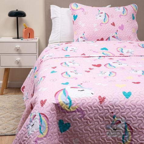 Cubrecama Quilt Reversible+funda Almohada 1,5P Niño Niña-1