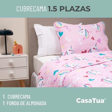 Cubrecama Quilt Reversible+funda Almohada 1,5P Niño Niña-4