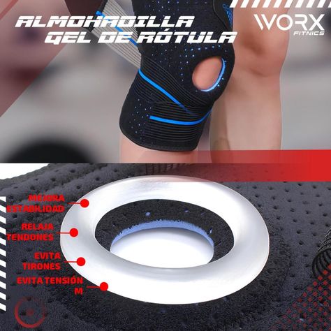 Rodillera Deportiva Worx Ortopedica Compresion Ejercicio-3