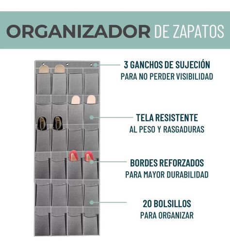 Organizador Zapatos Zapatero Colgante Puerta Closet 24 Pares-1