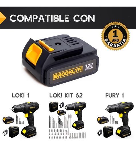 Bateria 12V 1,5mAh para Herramientas y Taladros Brooklyn-1