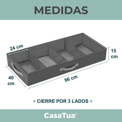 Organizador Bajo Cama Almacenamiento de Ropa CasaTua Set x 2-6