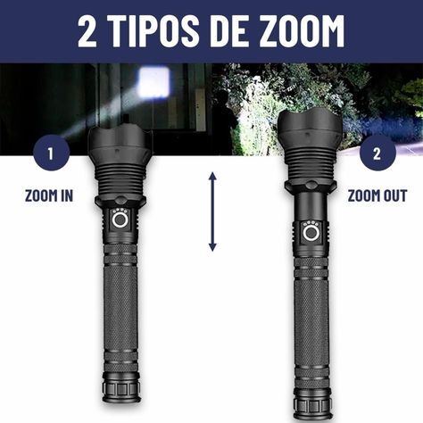 Linterna Led Tactica Maxwell Recargable Zoom Alcance 700m-2