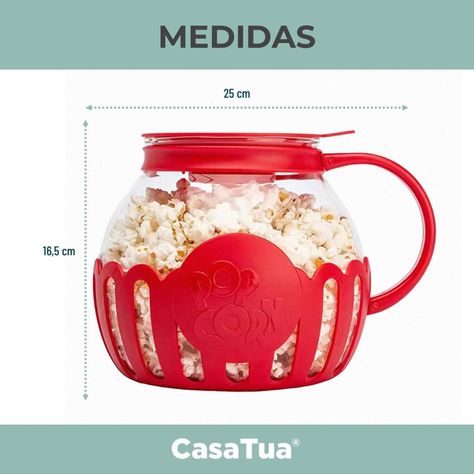 Maquina Bowl Cabritas Palomitas Popcorn Microondas 2,2 Lts-6