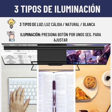 Barra de Luz Led Monitor Maxwell Lampara Escritorio Notebook-4