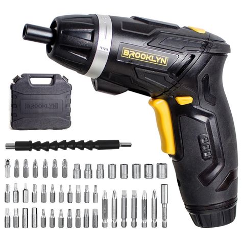 Atornillador Inalambrico 4V Brooklyn +Maleta + 45 Accesorios-0