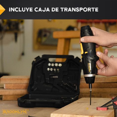 Atornillador Inalambrico 4V Brooklyn +Maleta + 45 Accesorios-2