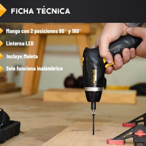 Atornillador Inalambrico 4V Brooklyn +Maleta + 45 Accesorios-7