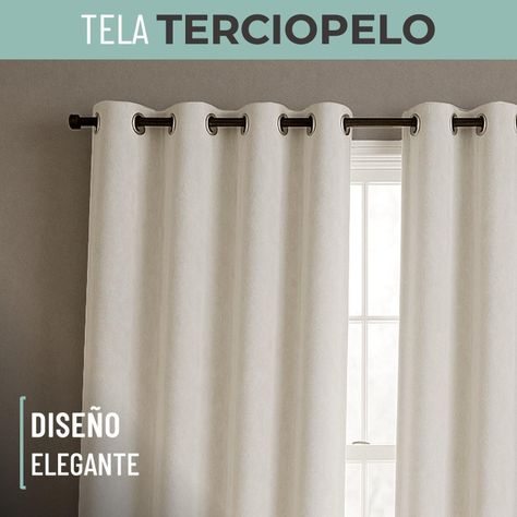 Cortina 100% Blackout Terciopelo Engomada 135x220 Casatua x2-2