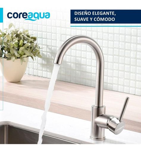 Llave Monomando Lavaplatos Griferia Cocina Premium Coreaqua-1