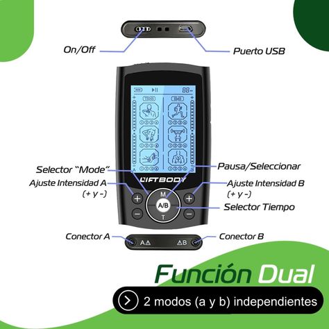 Tens y Electroestimulador Electroterapia Muscular Liftbody-5