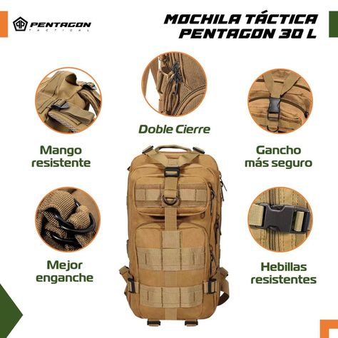 Mochila Tactica Militar Outdoor Pentagon 30l Impermeable-1