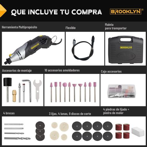 Herramienta Rotativa 170W tipo Dremel Set con 40 accesorios-4