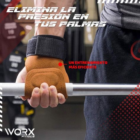 Muñequeras Grips Calleras Cuero Worx Levantamiento Pesas x2-3