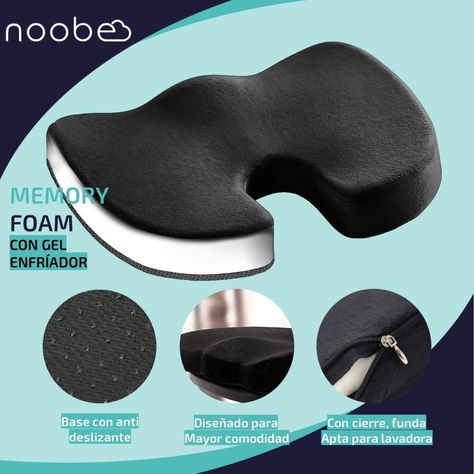 Cojin Memoria Lumbar Ortopedico Noobe Para Asiento Silla-7