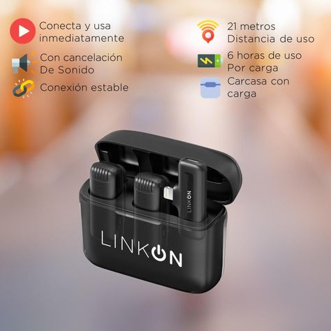 Microfono Inalambrico Solapa Lavalier Linkon PRO + Estuche-1